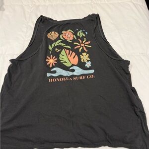 Honolua Surf Co. Black Graphic Tank Top